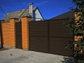 Ворота розпашні Alutech коричневі